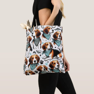 Beagle Puppy Naadloos Tote Bag
