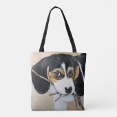 Beagle Puppy Painting Tote Bag (Achterkant)