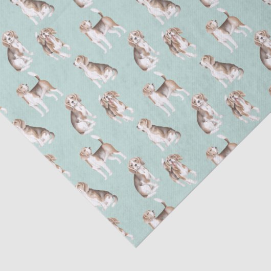 Beagle Puppy Pattern Tissuepapier (Detail)