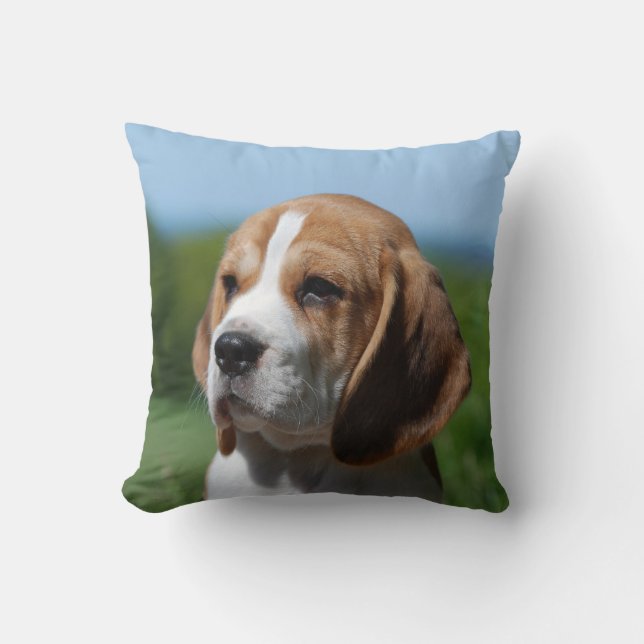Beagle Puppy Pillow Kussen (Voorkant)