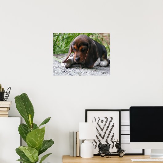 Beagle Puppy Poster (Thuiskantoor)