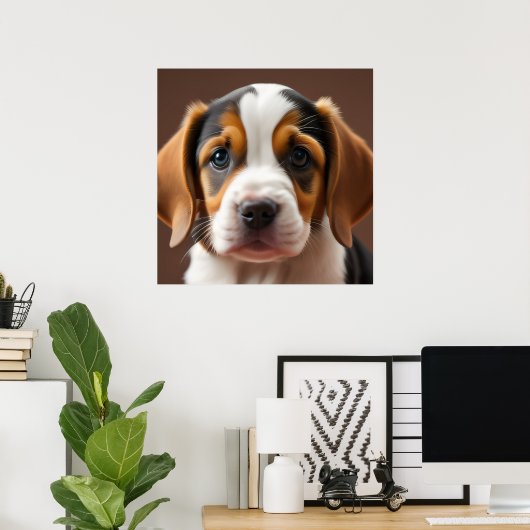 Beagle Puppy Poster (Thuiskantoor)