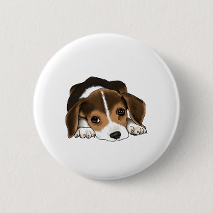 Beagle Puppy Ronde Button 5,7 Cm