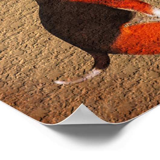 Beagle Puppy Roos Aged Paper Poster (Hoek)