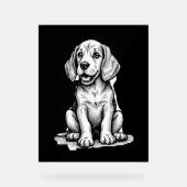 Beagle puppy schattig, familie Dierenvriend Tank T Acryl Bord (Voorkant)
