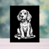 Beagle puppy schattig, familie Dierenvriend Tank T Acryl Bord (Neutraal)
