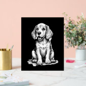 Beagle puppy schattig, familie Dierenvriend Tank T Acryl Bord (Huwelijk)