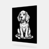 Beagle puppy schattig, familie Dierenvriend Tank T Acryl Bord (Hoek)