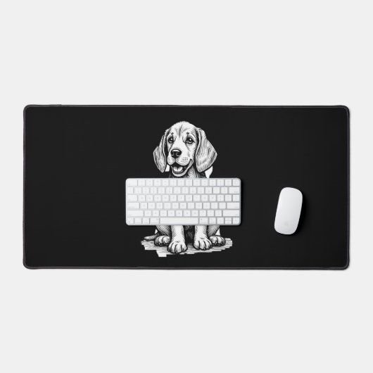 Beagle puppy schattig, familie Dierenvriend Tank T Bureaumat (Keyboard & Muis)