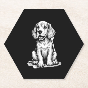 Beagle puppy schattig, familie Dierenvriend Tank T Kartonnen Onderzetters