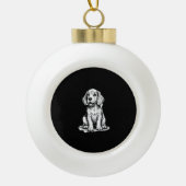 Beagle puppy schattig, familie Dierenvriend Tank T Keramische Bal Ornament (Voorkant)