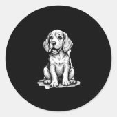 Beagle puppy schattig, familie Dierenvriend Tank T Ronde Sticker (Voorkant)