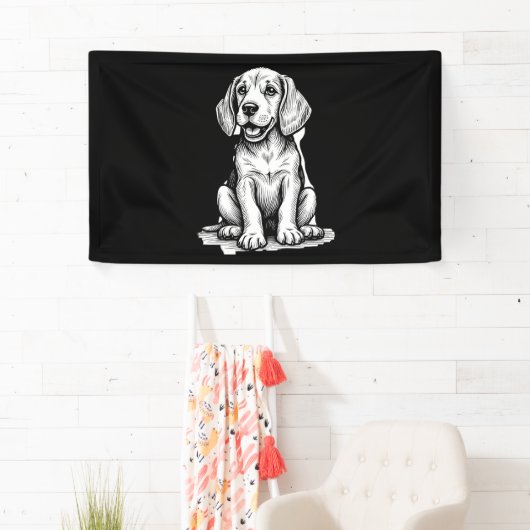 Beagle puppy schattig, familie Dierenvriend Tank T Spandoek (Insitu)