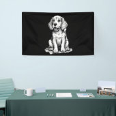 Beagle puppy schattig, familie Dierenvriend Tank T Spandoek (Beurs)