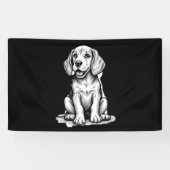 Beagle puppy schattig, familie Dierenvriend Tank T Spandoek (Horizontaal)