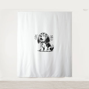 Beagle puppy schattig, familie Dierenvriend Wandkleed
