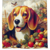 Beagle Puppy Schilderij Douchegordijn (Voorkant)