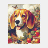  Beagle Puppy Schilderij Fleece Deken (Voorkant)