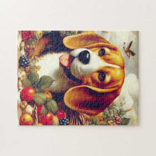 Beagle Puppy Schilderij Legpuzzel (Horizontaal)