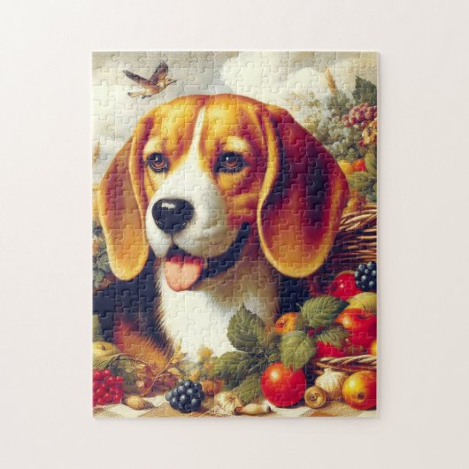Beagle Puppy Schilderij Legpuzzel (Verticaal)