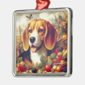  Beagle Puppy Schilderij Metalen Ornament (Links)