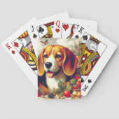  Beagle Puppy Schilderij Pokerkaarten (Achterkant)