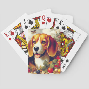  Beagle Puppy Schilderij Pokerkaarten