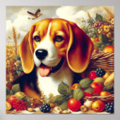  Beagle Puppy Schilderij Poster (Voorkant)