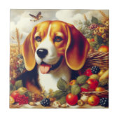  Beagle Puppy Schilderij Tegeltje (Voorkant)