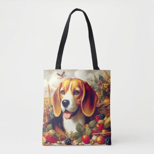 Beagle Puppy Schilderij Tote Bag (Voorkant)
