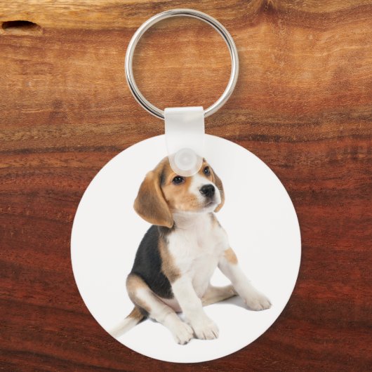 Beagle Puppy Sleutelhanger (Voorkant)