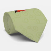 Beagle Puppy Smelling White Rose Stropdas (Opgerold)