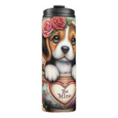 Beagle Puppy Teacup Be Mine Wrap Thermosbeker (Voorkant)