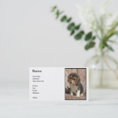 Beagle Puppy Visitekaartje (Staand voorkant)