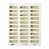 Beagle Puppy Vlinder Monogram Initiaal B Adres Etiket (Full Sheet)