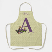 Beagle Puppy Vlinders Monogram Eerste Letter A Naa Schort (Voorkant)