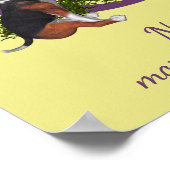 Beagle Puppy Vlinders Monogram Eerste Letter C Naa Poster (Hoek)