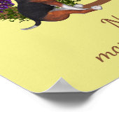 Beagle Puppy Vlinders Monogram Eerste Letter O Naa Poster (Hoek)