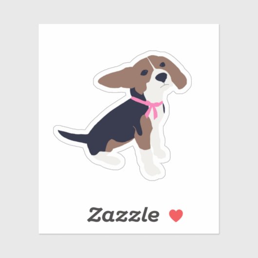Beagle Puppy Waterdichte Sticker (Vel)