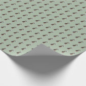 Beagle Puppy White Rose Cadeaupapier (Hoek)