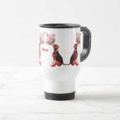 Beagle Puppy White Rose Cute Dog Persoonlijk Reisbeker (Voorkant rechts)