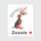 Beagle Puppy White Rose Cute Dog Persoonlijk Sticker (Vel)