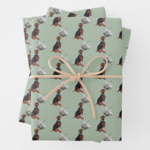 Beagle Puppy White Rose Inpakpapier Vel (In situ)