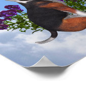 Beagle Puppy With Butterflies And Flowers Poster (Hoek)