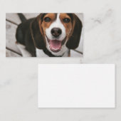 Beagle_puppy zittende visitekaartje (Voorkant / Achterkant)