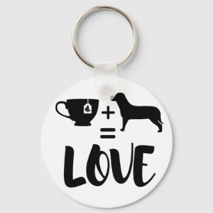 Beagle Quote Pet Puppy Dog Theeliefhebber Silhouet Sleutelhanger