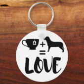 Beagle Quote Pet Puppy Dog Theeliefhebber Silhouet Sleutelhanger (Voorkant)