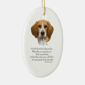 Beagle Rainbow Bridge Keramisch Ornament (Rechts)