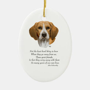 Beagle Rainbow Bridge Keramisch Ornament