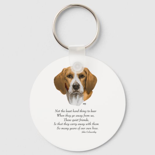Beagle Rainbow Bridge Sleutelhanger (Voorkant)